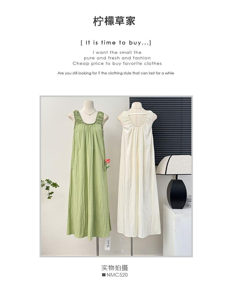 Summer Sleeveless Loose Maxi Dress in 5 Colors Product Image