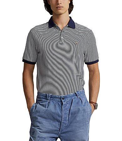 Mens Striped Polo Shirt Product Image