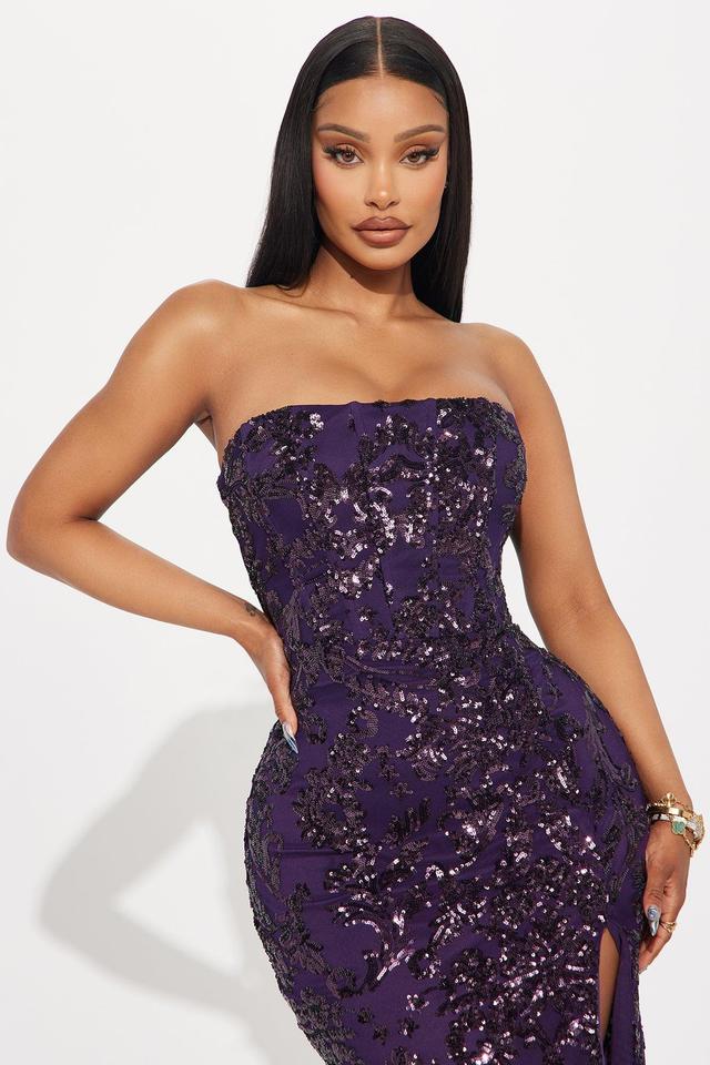 Aria Sequin Gown - Plum Product Image