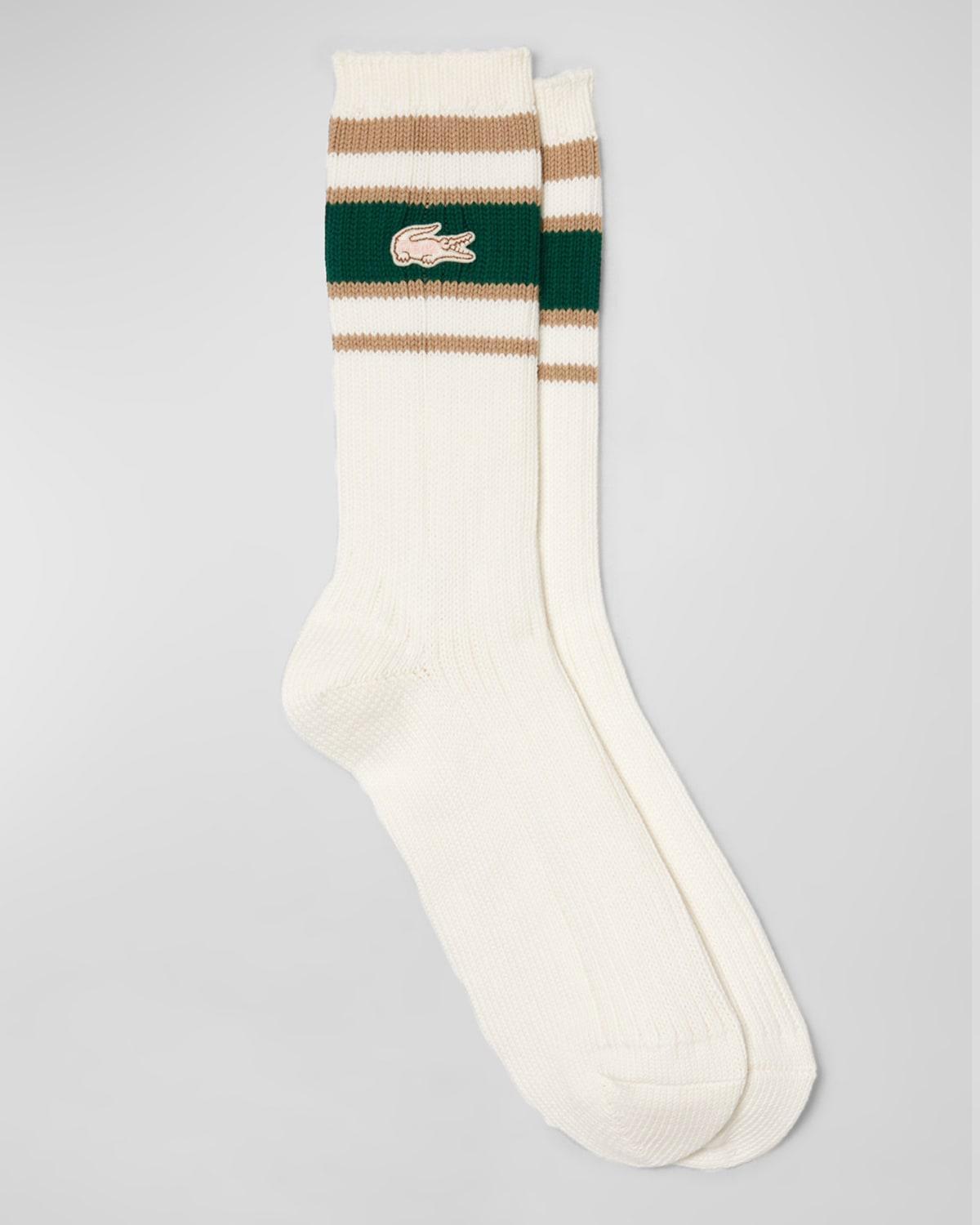 x le FLEUR Mens Striped Knit Socks Product Image