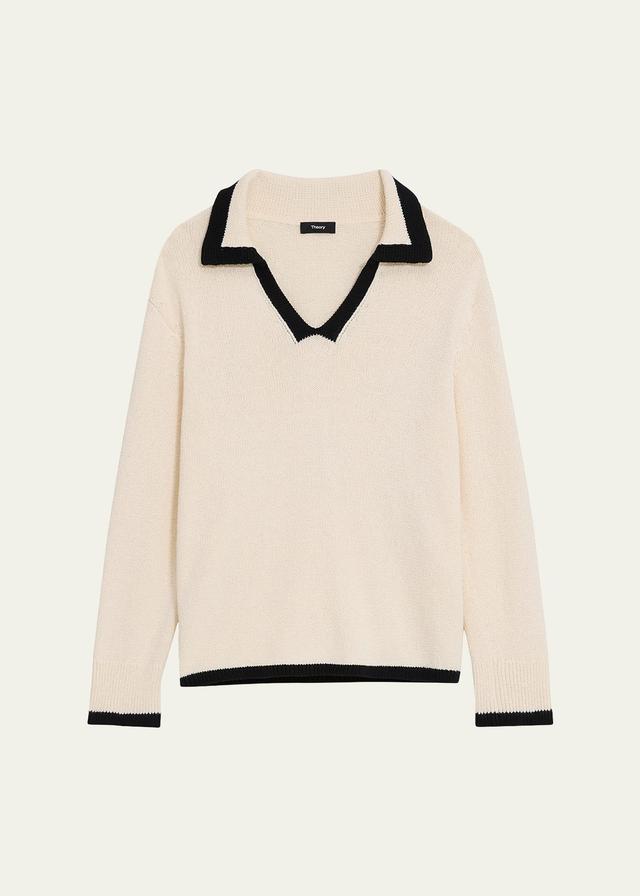 Theory Textured Collared Oversized Pullover Product Image