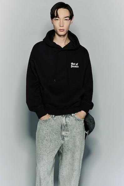 Loose Fit Printed Hoodie Product Image