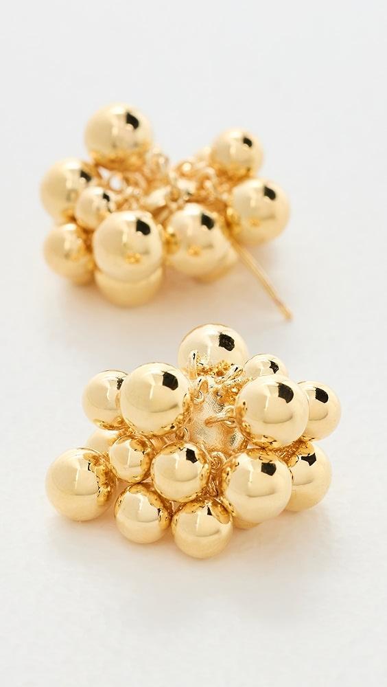 Kenneth Jay Lane Gold Cluster Button Earrings | Shopbop Product Image