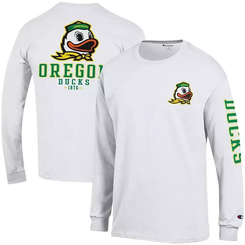 Mens Champion Oregon Ducks Team Stack Long Sleeve T-Shirt Product Image