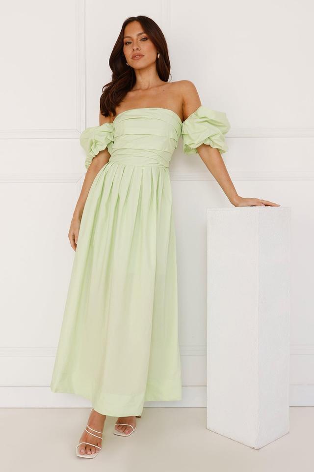 Birthday Picnic Maxi Dress Green Product Image