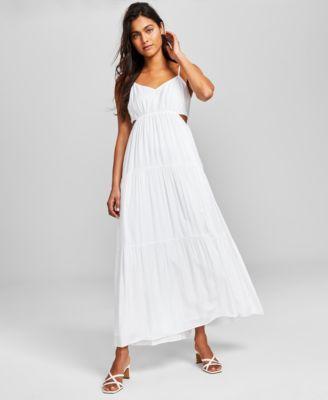 Women's Side-Cutout Tiered Maxi Dress Product Image