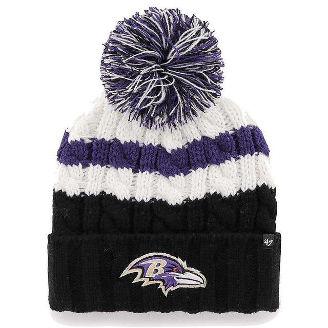 Womens 47 Baltimore Ravens Ashfield Cuffed Knit Hat with Pom Product Image