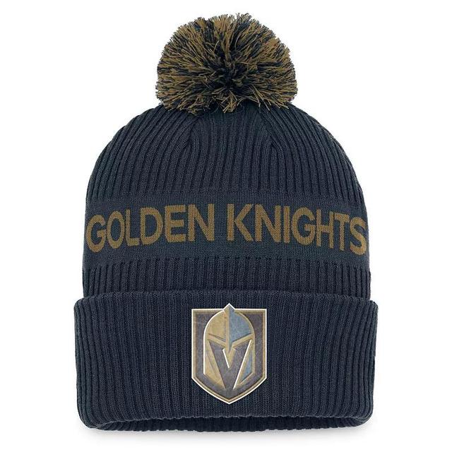 Mens Fanatics Gray Vegas Golden Knights 2022 Nhl Draft Authentic Pro Cuffed Knit Hat with Pom - Gray Product Image