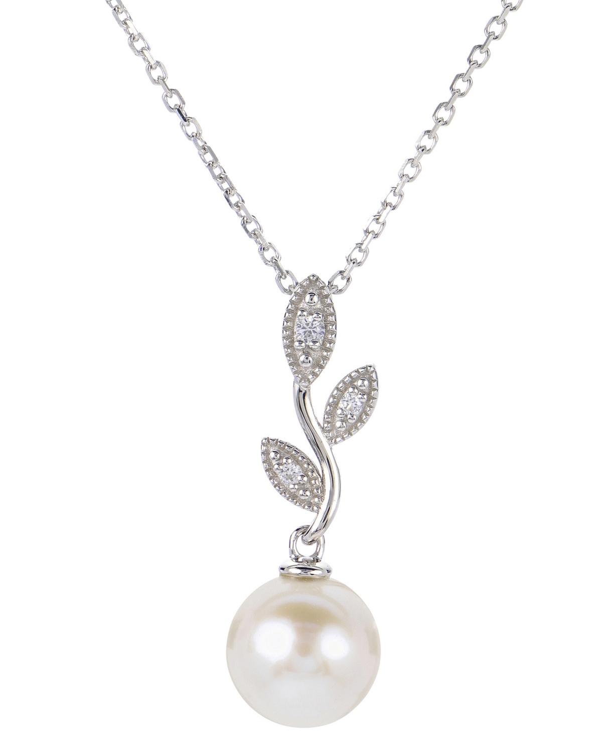 Pearlustre By Imperial Sterling Silver Freshwater Pearl Pendant, 18 In Product Image