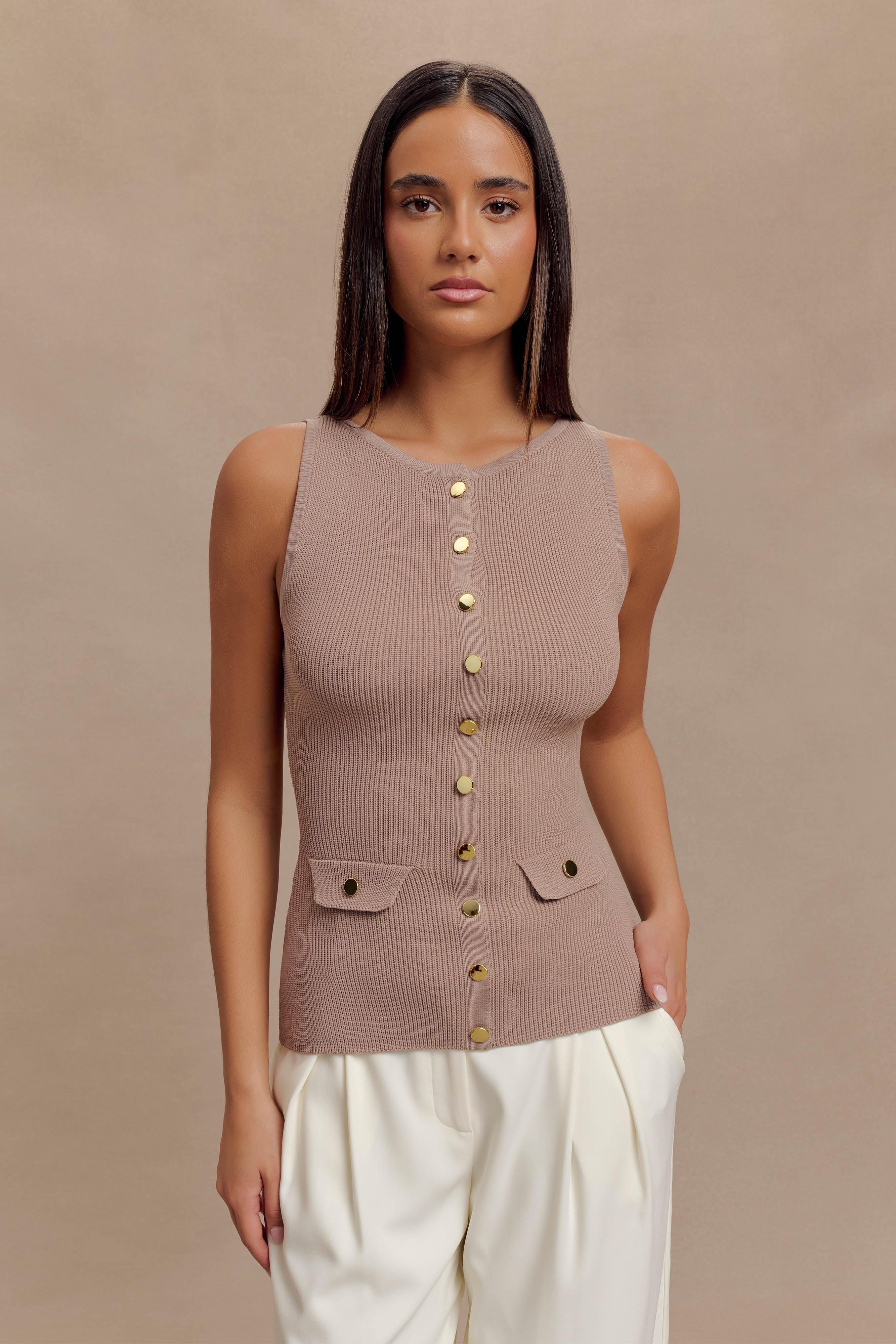 Sawyer Longline Top - Taupe Product Image