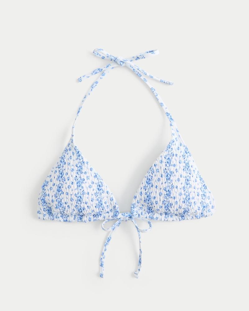 Smocked Mult-Way Triangle Bikini Top Product Image