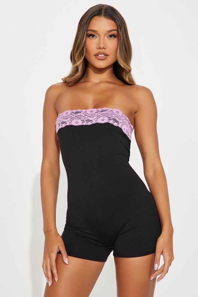 Not As Cool Romper - Black Product Image