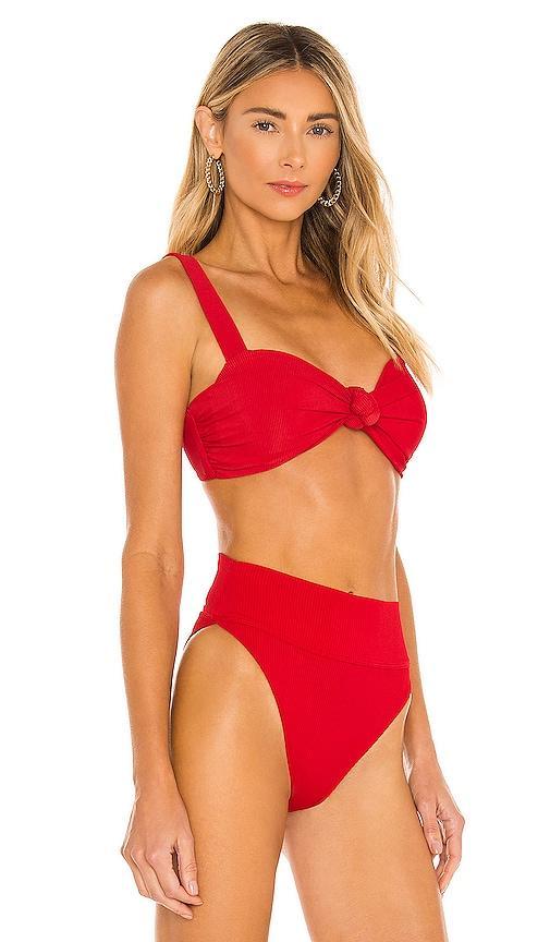 Womens Sophia Ribbed Bikini Top Product Image