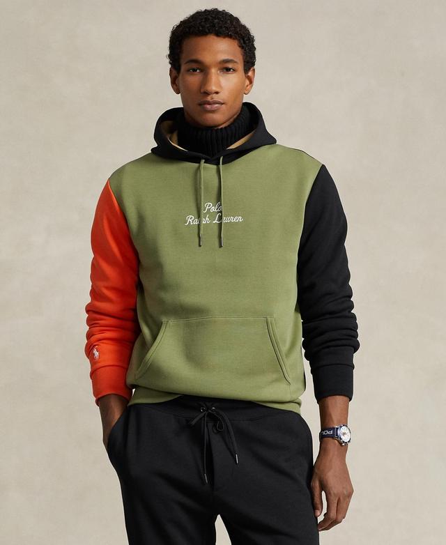 Polo Ralph Lauren Mens Color-Blocked Logo Double-Knit Hoodie Product Image