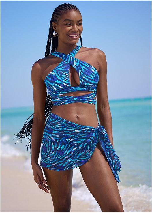 Keyhole Wrap Bikini Top Product Image