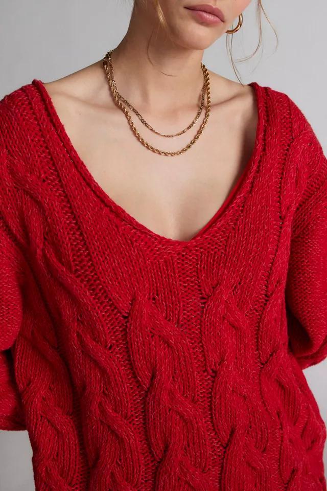 BDG Skylar Oversized Cable Knit Sweater Product Image