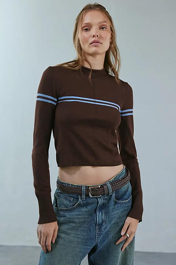 BDG Evelyn Striped Mockneck Sweater Womens at Urban Outfitters Product Image