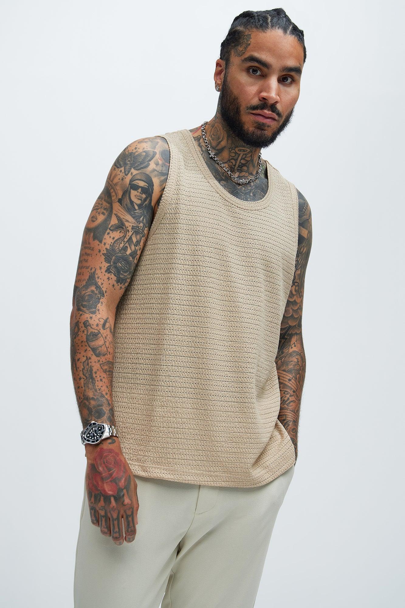 Rowan Textured Tank - Tan Product Image