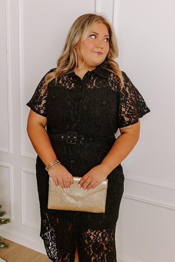 For The Love Of Lace Button Down Midi Curves Product Image