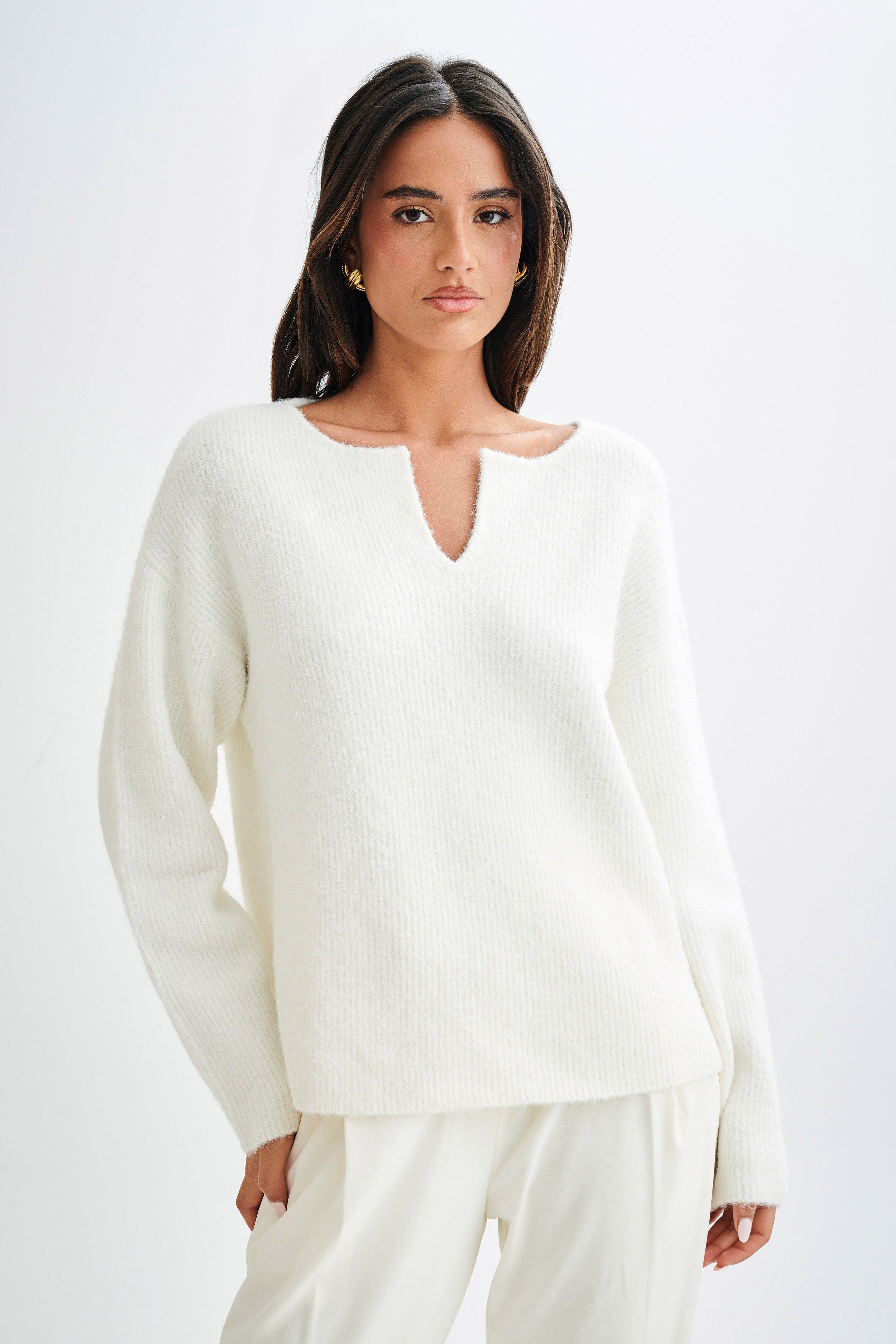 Jenelle Fluffy Oversized Jumper - Ivory Product Image