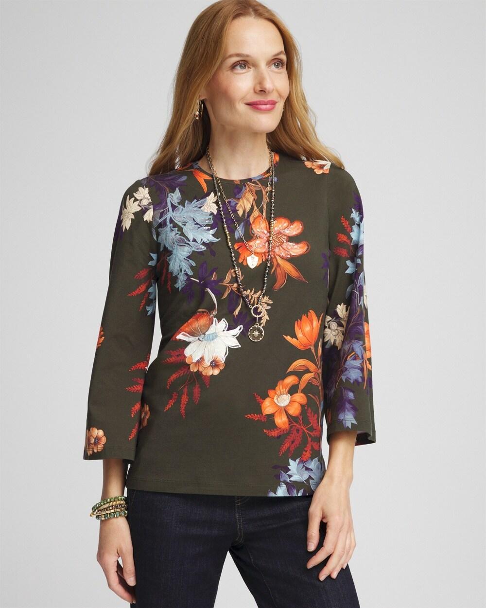 Women's Autumn Embroidered Sequin Tee Product Image