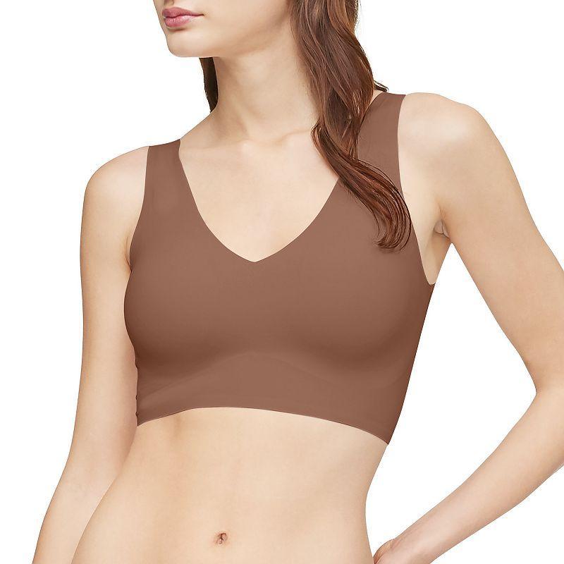 Calvin Klein Invisibles Comfort Lightly Lined V-Neck Bralette QF4708, Womens Product Image