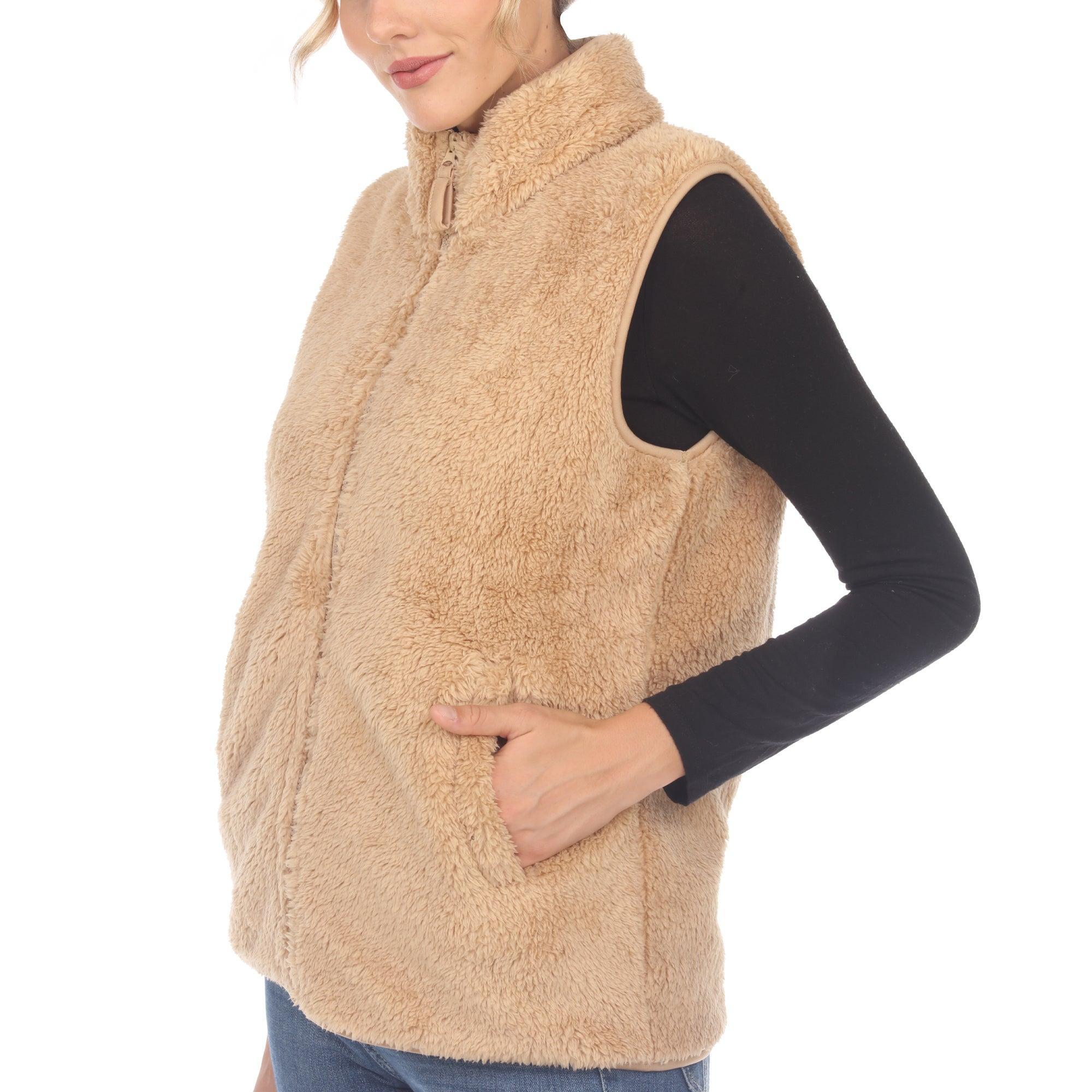 Women's Zip up sherpa vest Product Image