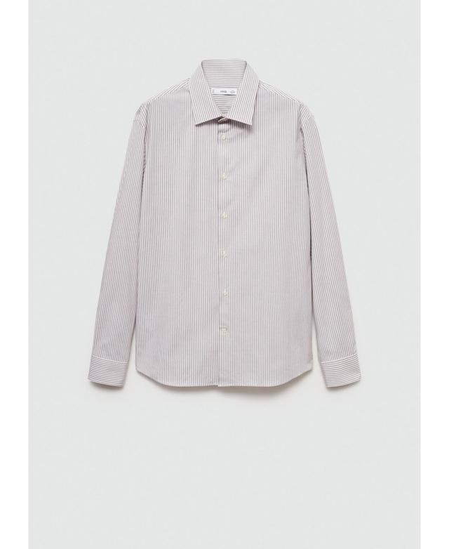 Mango Mens Fine-Striped Cotton Shirt Product Image