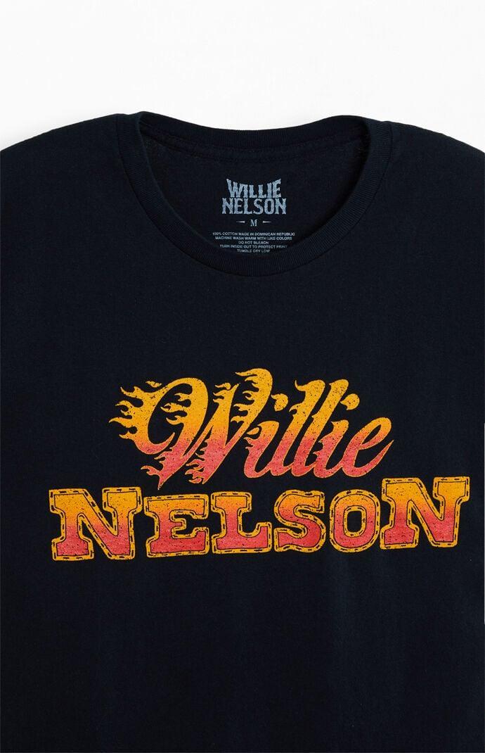 Men's Willie Nelson Flames T-Shirt Product Image