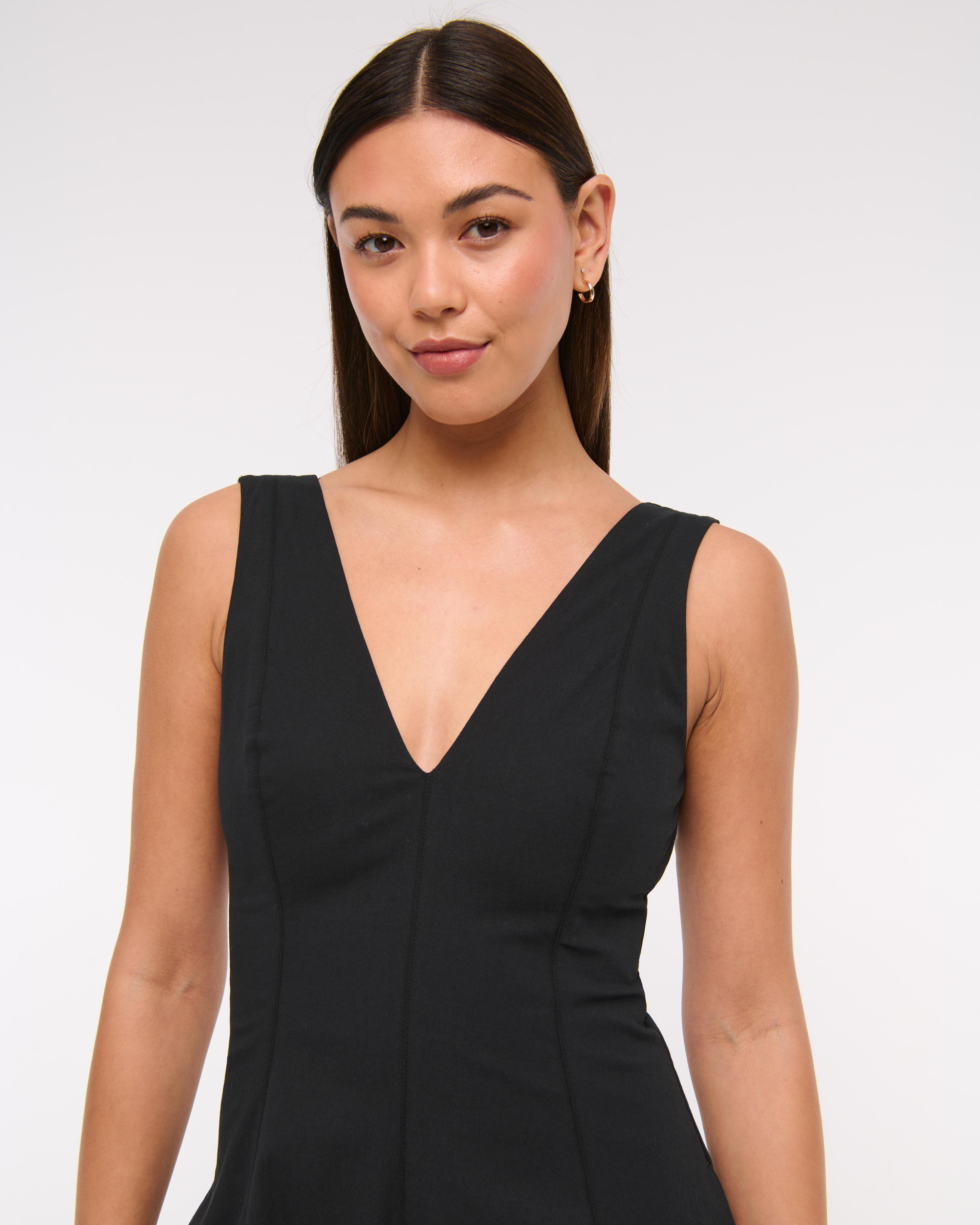 The A&F Mila V-Neck Mini Dress Product Image