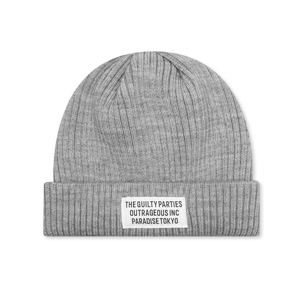 Wool Knit Watch Cap Type-1 - Grey Product Image