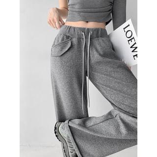 Asymmetrical Wide-Leg Sweatpants Product Image