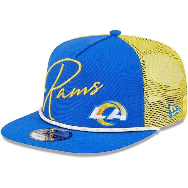 Mens New Era Royal Los Angeles Rams Script Logo Golfer 9FIFTY Snapback Hat Product Image