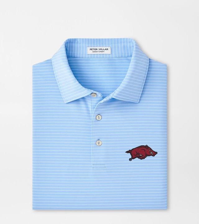 Peter Millar Mens Arkansas Hemlock Performance Jersey Polo | Color: Cottage Blue | Size: S Product Image