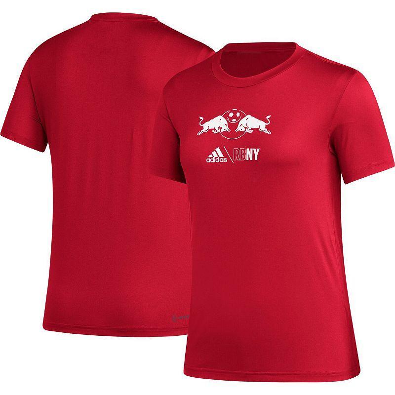 Womens adidas Red New England Revolution AEROREADY Club Icon T-Shirt Product Image