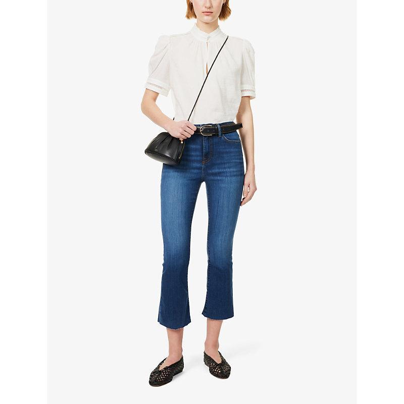 Le Crop Mid Rise Cropped Bootcut Jeans In Lupine Product Image