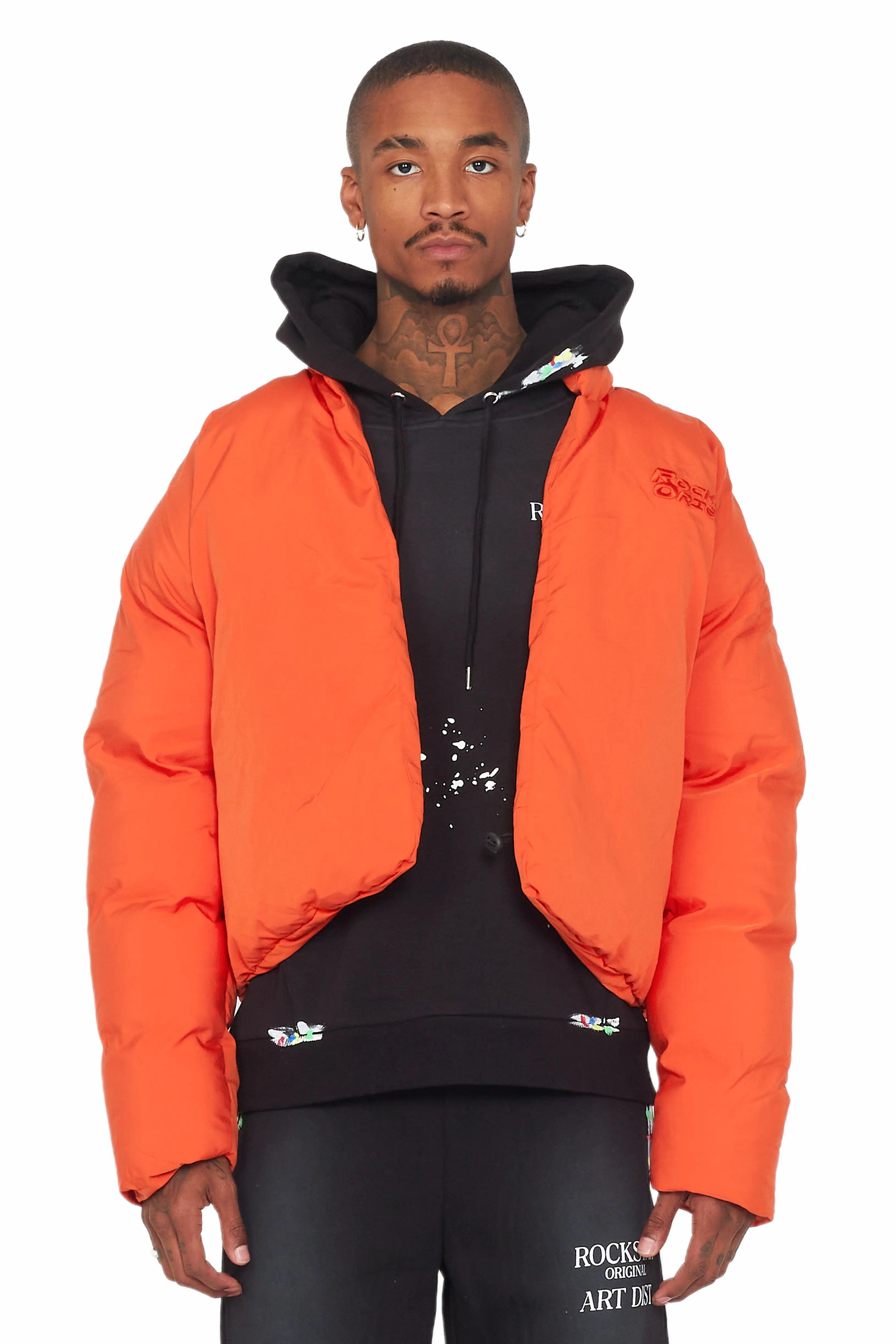 Damien Orange Puffer Jacket Male Product Image