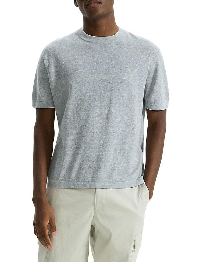 Theory Kolben Short-Sleeve Tee in Cotton-Linen  male Product Image