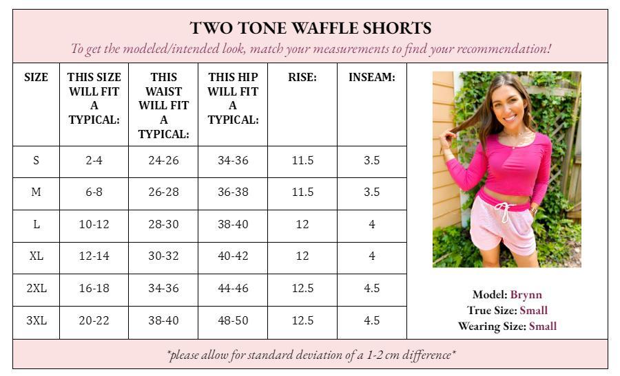 Tia Two Tone Waffle Shorts Product Image