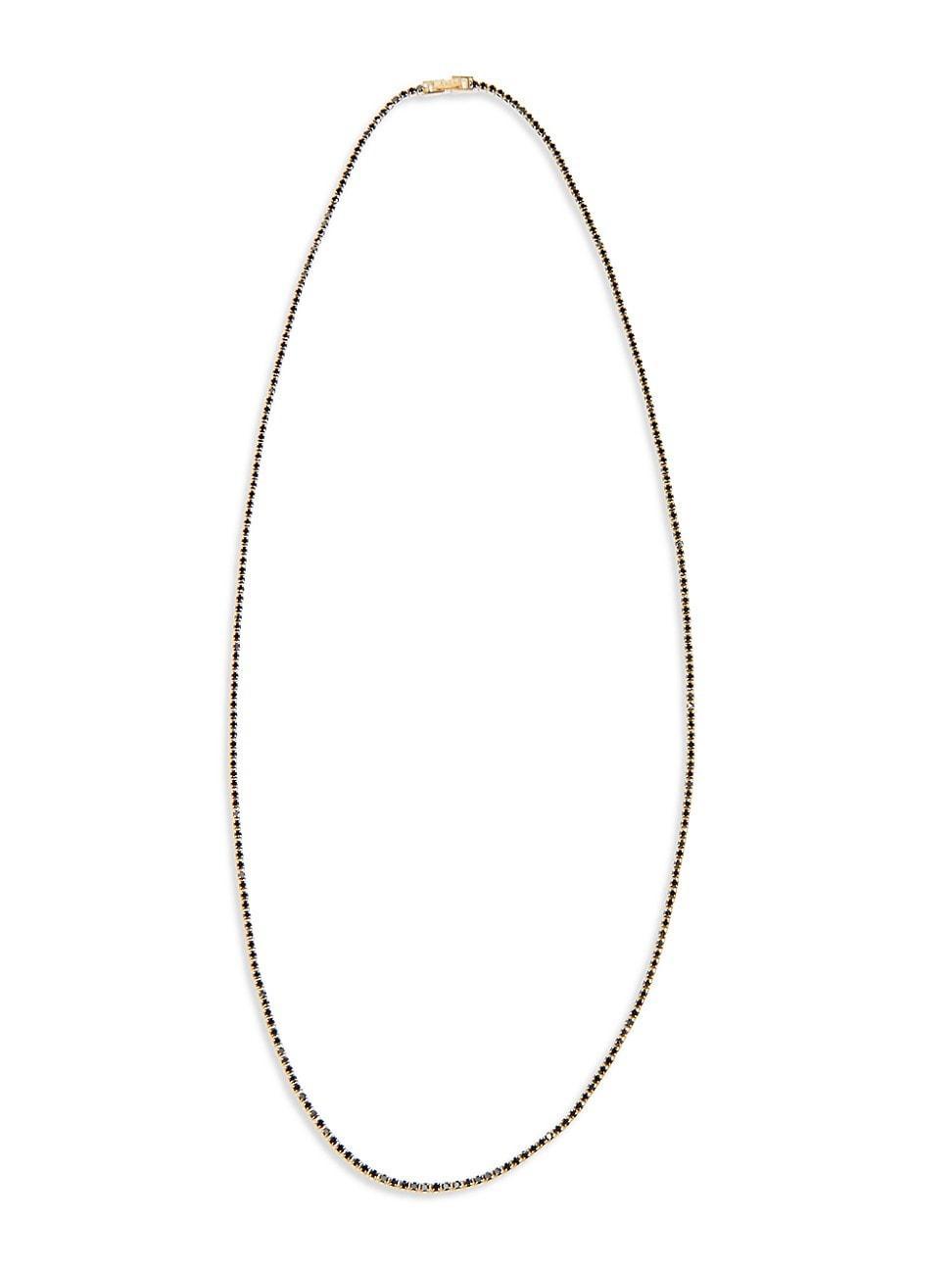 Womens Opra 14K-Yellow-Gold Vermeil & Crystal Tennis Necklace Product Image