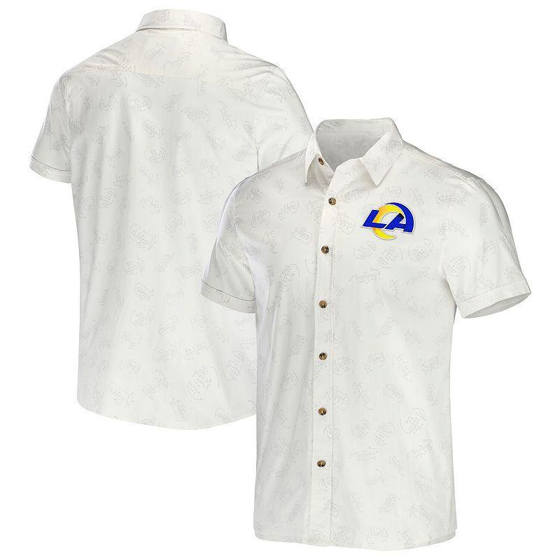 Mens NFL x Darius Rucker Collection by Fanatics Los Angeles Rams Woven Button-Up T-Shirt Product Image