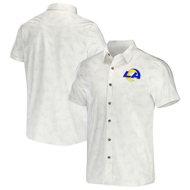 Mens Nfl x Darius Rucker Collection by Fanatics White Los Angeles Rams Woven Button-Up T-shirt Product Image