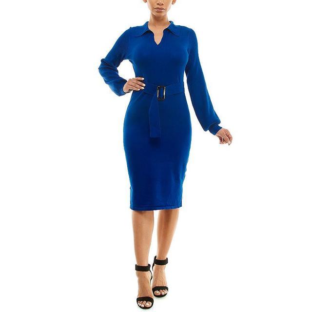 Womens Nina Leonard Johnny Collar Sweater Dress Product Image