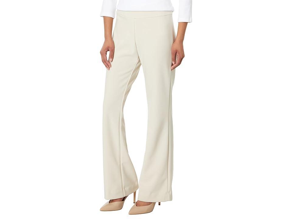 Krazy Larry Long Micro Slight Flare Pant (Cream) Women's Casual Pants Product Image