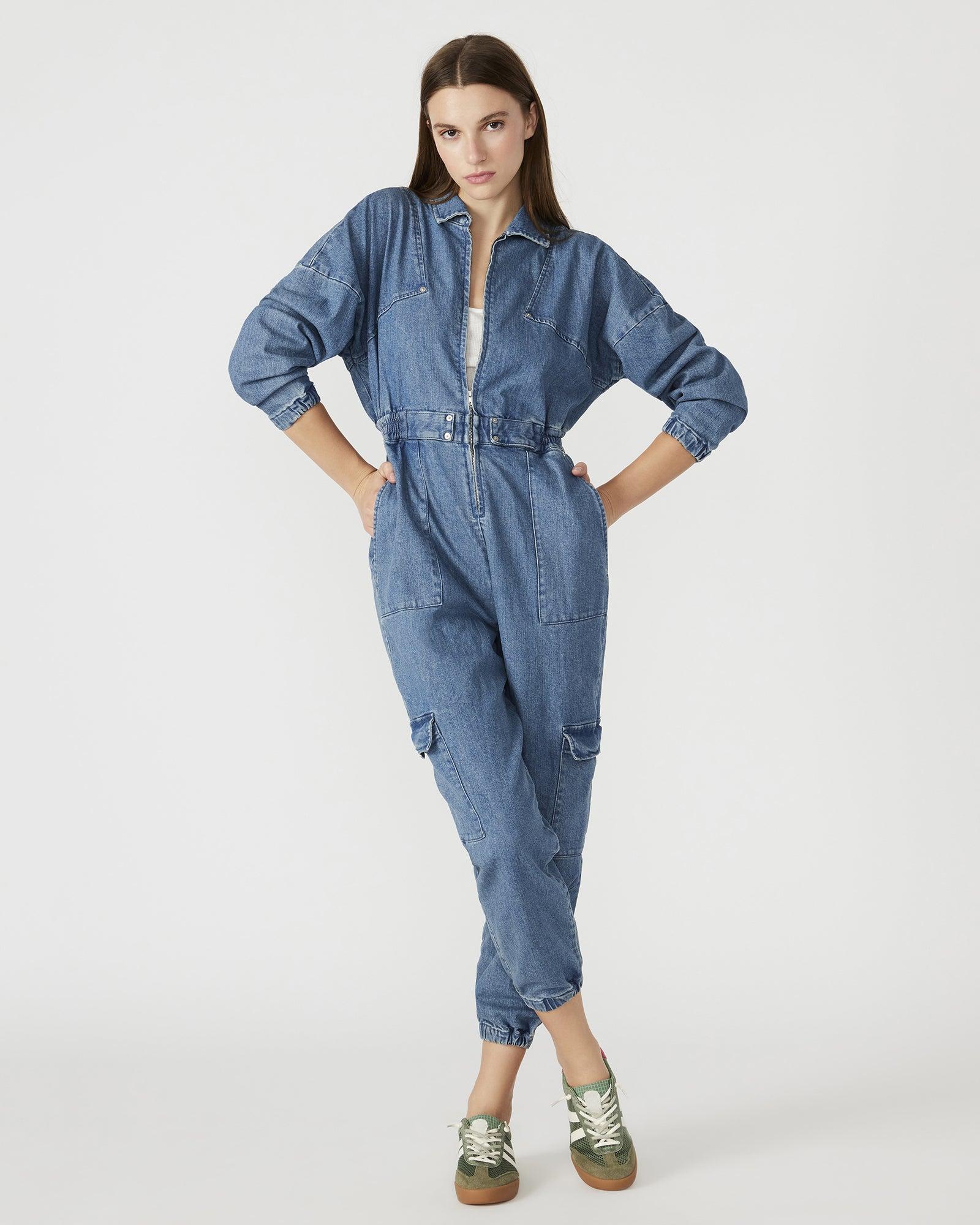 TRISTA DENIM JUMPSUIT Female Product Image