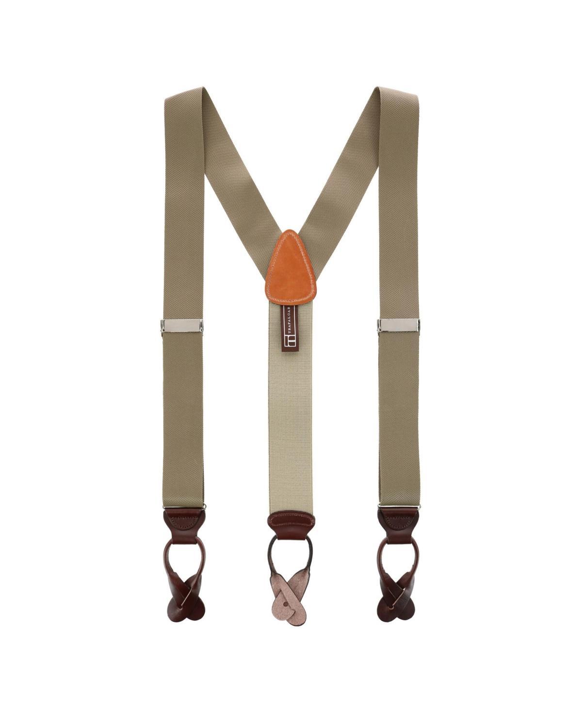 Trafalgar Mens Hudson Solid Button End Suspenders Product Image