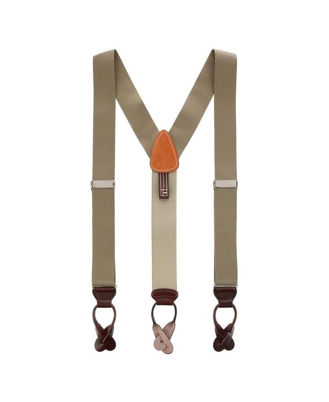 Trafalgar Mens Hudson Solid Button End Suspenders Product Image