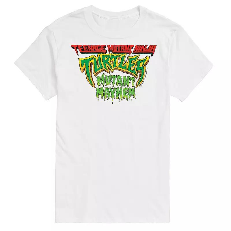 Big & Tall Nickelodeon TMNT Mutant Mayhem Logo Graphic Tee, Mens White Product Image