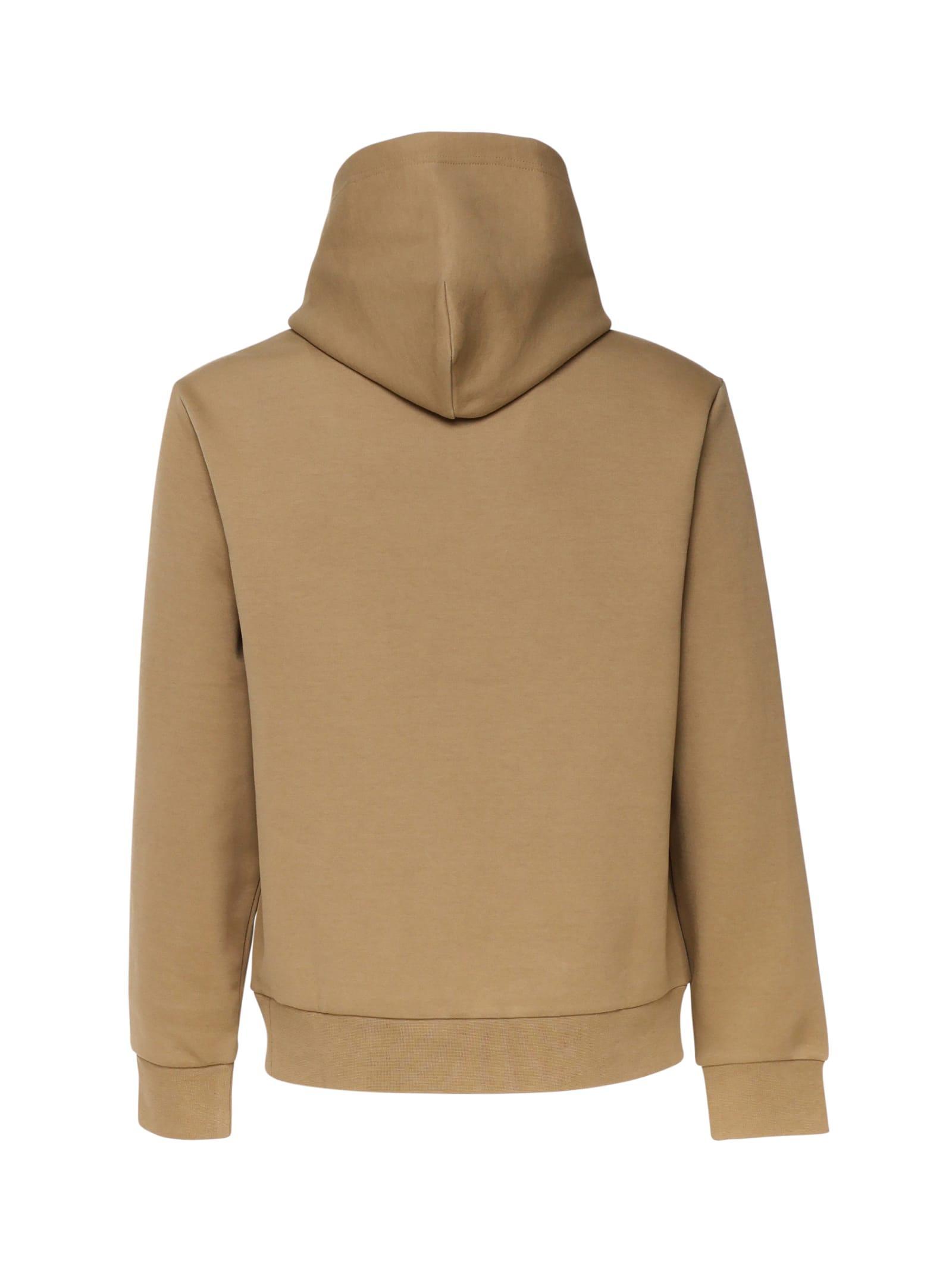 Sweatshirt With Logo Embroidery In Brown Product Image