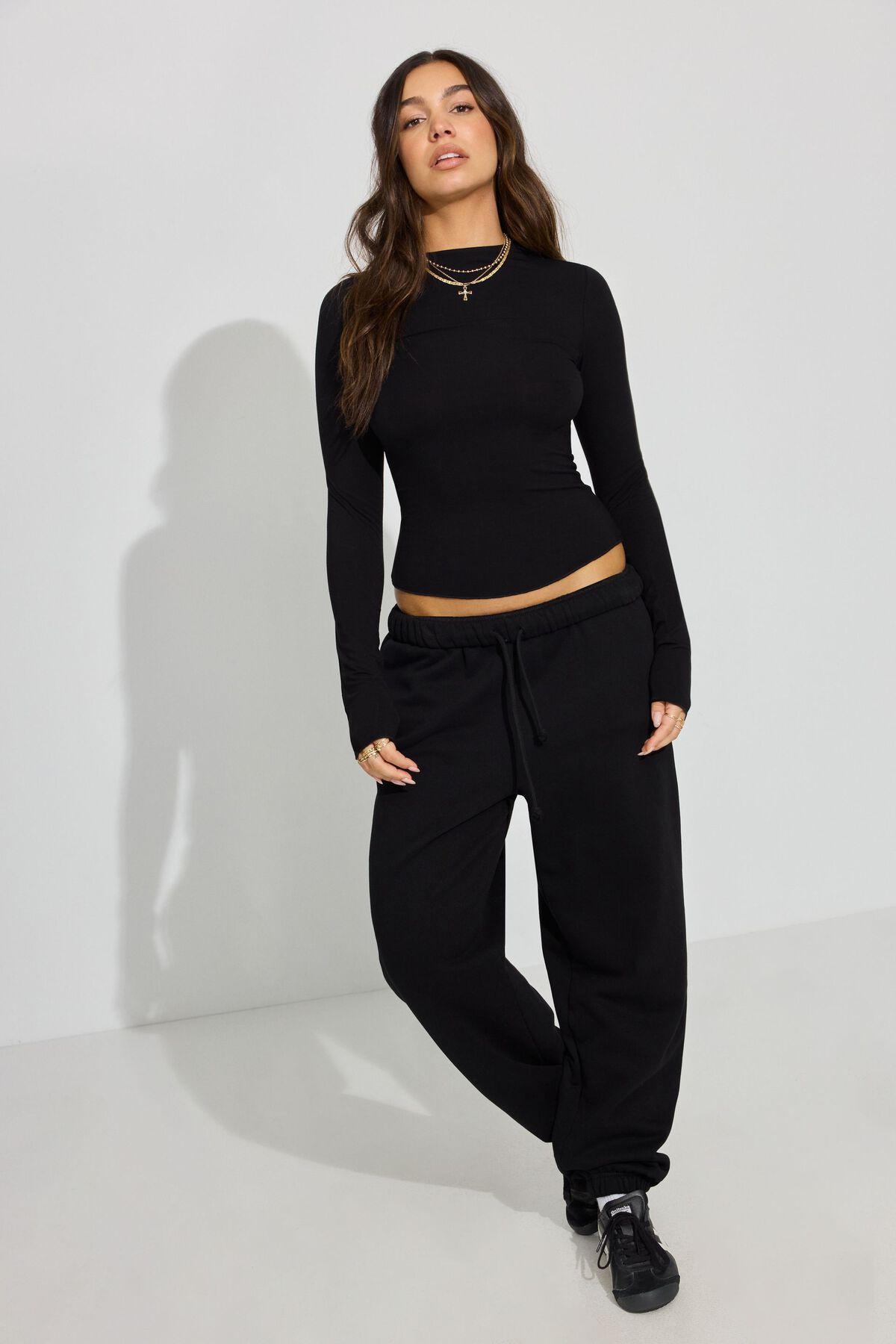 Funnel Neck Long Sleeve Top Product Image